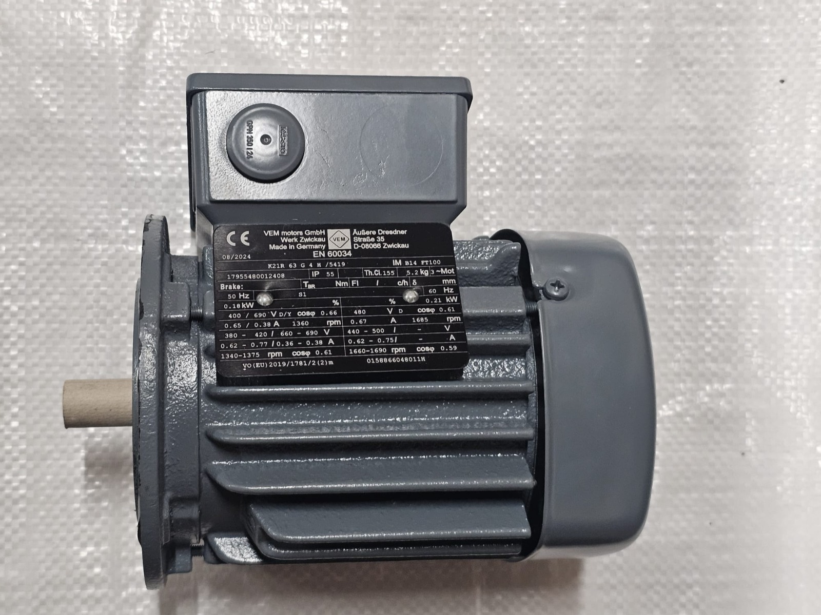Motor VEM K21R 63 G 4